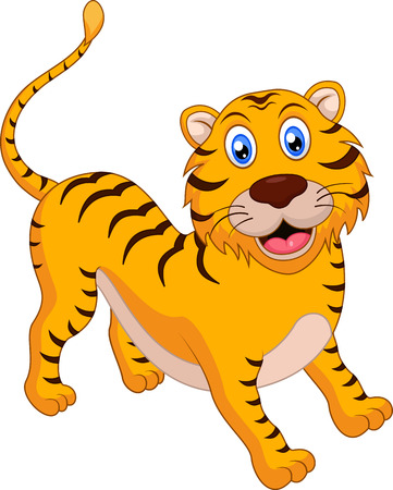 Cute tiger cartoonのイラスト素材