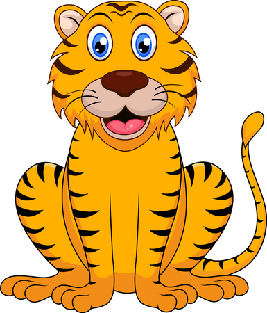 Cute tiger cartoonのイラスト素材