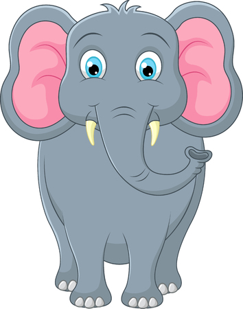 Cute elephant cartoonのイラスト素材