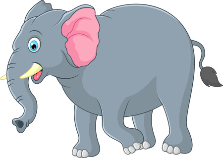 Cute elephant cartoonのイラスト素材