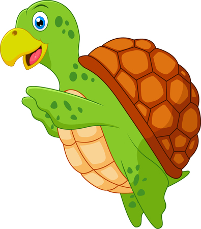 Cute turtle cartoonのイラスト素材