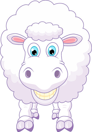 Cute sheep cartoonのイラスト素材