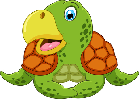 Cute turtle cartoonのイラスト素材