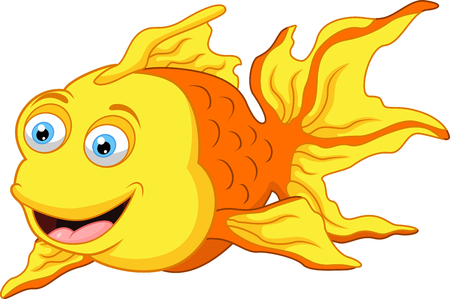 Cute fish cartoonのイラスト素材