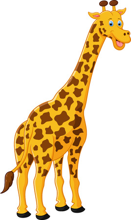 Cute giraffe cartoonのイラスト素材