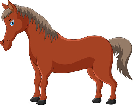 Cute horse cartoonのイラスト素材