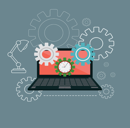 technical support, computer repair serviceのイラスト素材