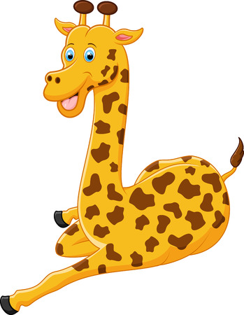 Cute giraffe cartoonのイラスト素材