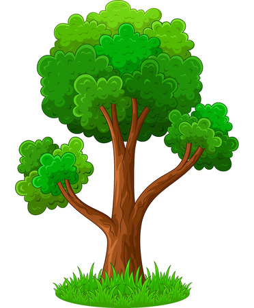 Green tree cartoonのイラスト素材