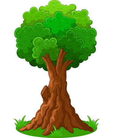 Green tree cartoonのイラスト素材