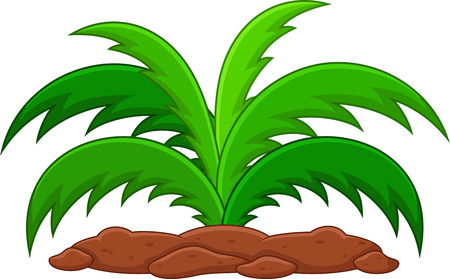 Green plant on a white backgroundのイラスト素材