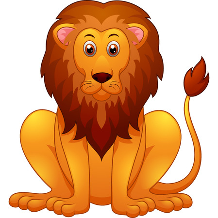 Cute lion cartoonのイラスト素材