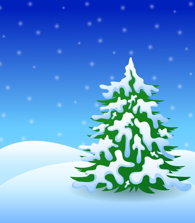 Winter landscapeのイラスト素材