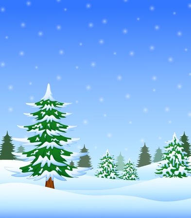 Winter landscapeのイラスト素材