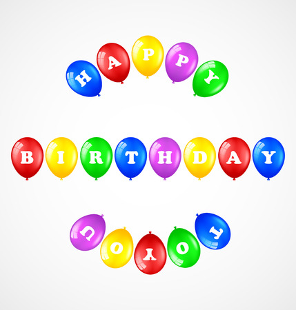 Birthday background with balloonsのイラスト素材
