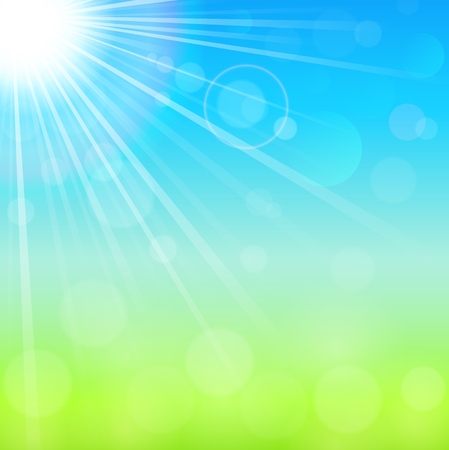 Spring background with bright sunのイラスト素材