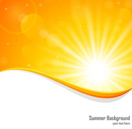 Summer background with bright sunのイラスト素材