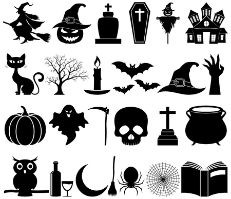 Halloween icons set collectionのイラスト素材