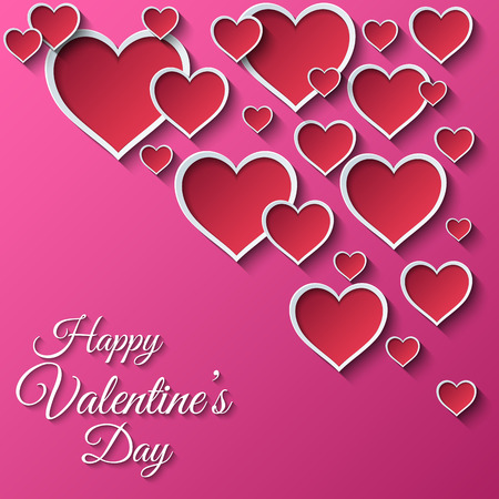 Valentine's Day background with paper heartのイラスト素材