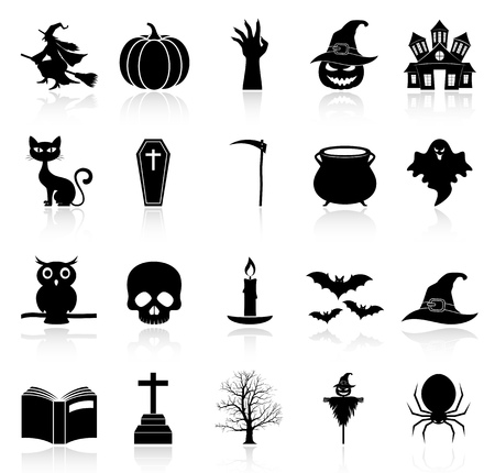 Halloween icons set collectionの写真素材