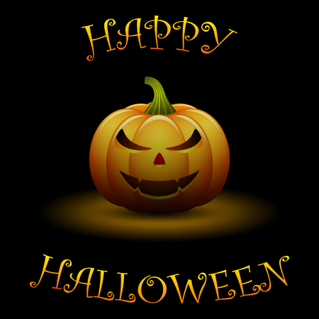 Halloween background with pumpkinsの写真素材