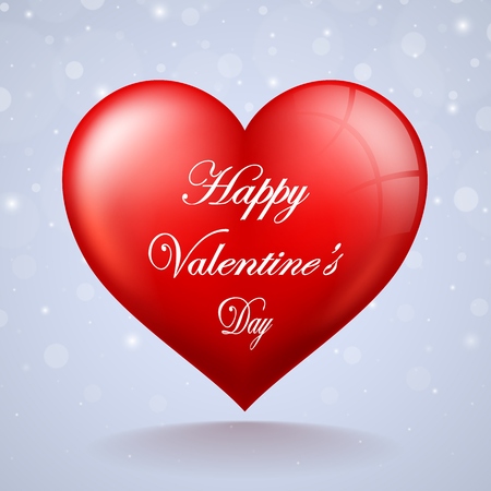 Happy Valentine's day red heartの写真素材