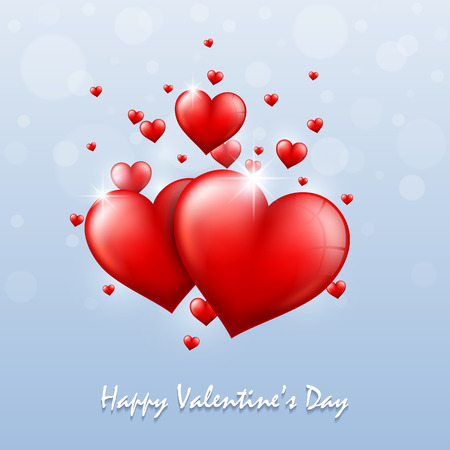 Happy Valentine's day red heartの写真素材