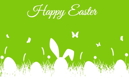 Happy easter silhouetteのイラスト素材