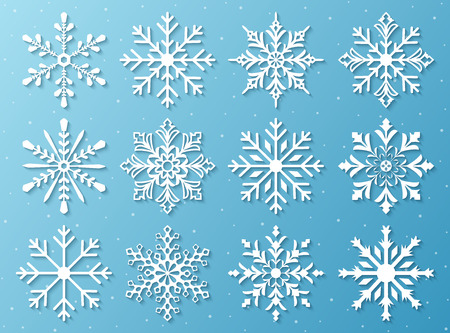 Set of snowflakesの写真素材