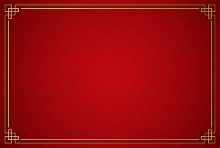Chinese traditional background with golden frameの写真素材