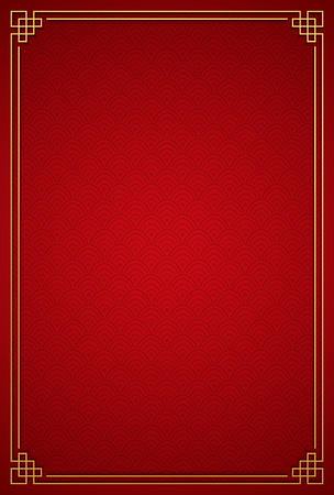 Chinese traditional background with golden frameの写真素材