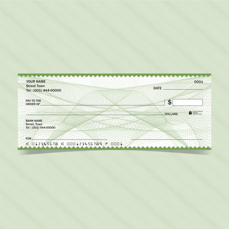 Bank Blank Cheque Design with vectorのイラスト素材