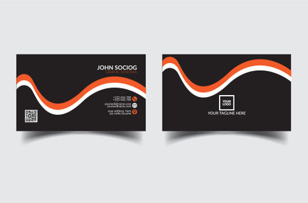Business Card Design Template. Creative and Clean Business Card Vector Illustration.のイラスト素材