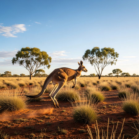 Kangaroo in the Australian Outback, Northern Territory, Australiaの素材