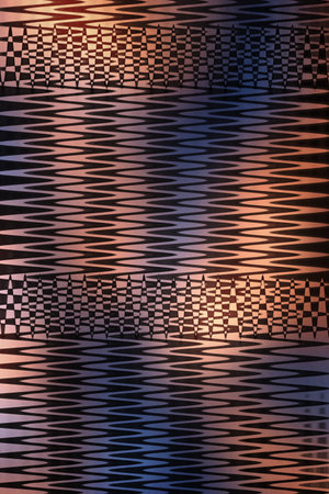 Colorful abstract zigzag pattern with wavy geometric design, modern digital art background seamless textureの写真素材