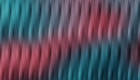 Teal red diagonal blur stripes abstract background, seamless modern gradient line pattern digital art designの写真素材
