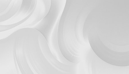 Minimal white abstract acrylic paint texture, modern smooth wavy pattern for elegant bright backgroundsの写真素材