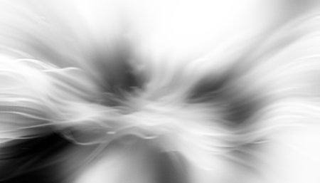 Minimal white light burst abstract art, ethereal glowing wave explosion, soft modern monochrome background designの写真素材