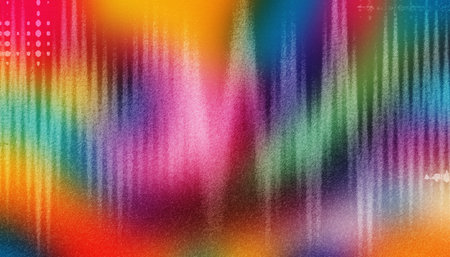 Vibrant rainbow soundwave spectrum texture, abstract colorful frequency equalizer waveform for modern energetic backgroundsの写真素材