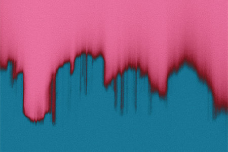 Contemporary blue and pink paint drip abstract art, modern texture for creative backgrounds, fashion, and designの写真素材