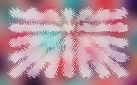 Fuzzy pastel pop burst abstract, soft gradient explosion background, playful contemporary art for modern designの写真素材