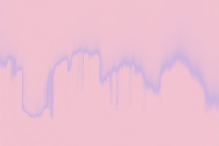 Minimal pastel pink blue drip abstract, soft paint flow wall art for modern trendy calm backgroundsの写真素材