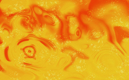 Fiery orange yellow marble swirl abstract, energetic molten texture for modern vibrant creative digital backgroundsの写真素材