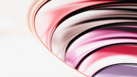 Modern gradient curve abstract art, dynamic arch wave design in pink, purple and black elegant texturesの写真素材