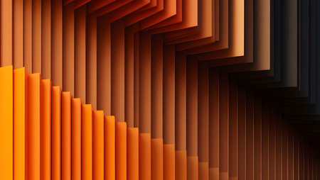Abstract orange background with stripes. 3d rendering, 3d illustration.の素材