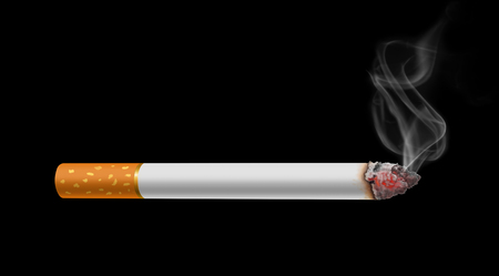 No smoking cigarette illustration, digital paintingの写真素材