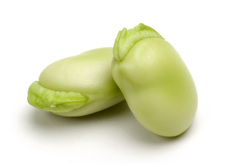 Fresh green beans isolated on a white background