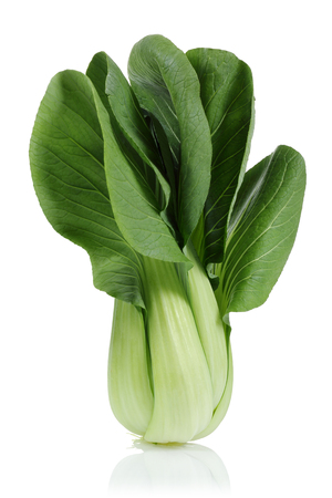 Bok Choy, Chinese cabbage isolated on white backgroundの写真素材