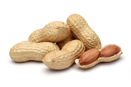 Peanuts isolated on white background