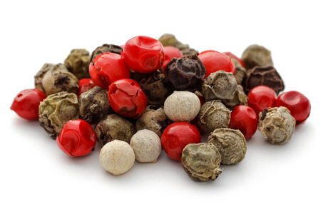 Colorful Peppercorn isolated on white background